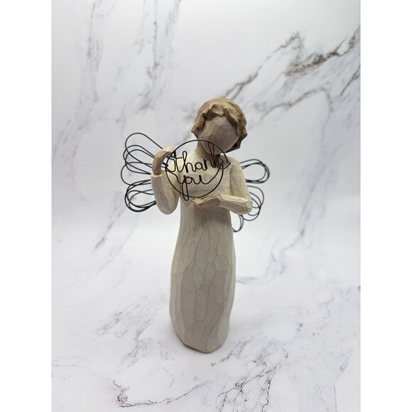 Demdaco Other - Willow Tree “Just For You” Angel Holding a Wire Thank You Sign (no box, 2005)